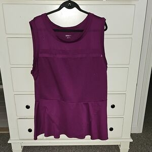 Merona Women's Rich Purple Peplum Top